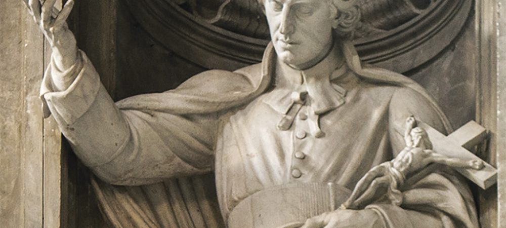 Imagem de São Luís Maria Grignion de Montfort que se venera nave principal da Basílica de São Pedro - Foto: Gustavo Kralj